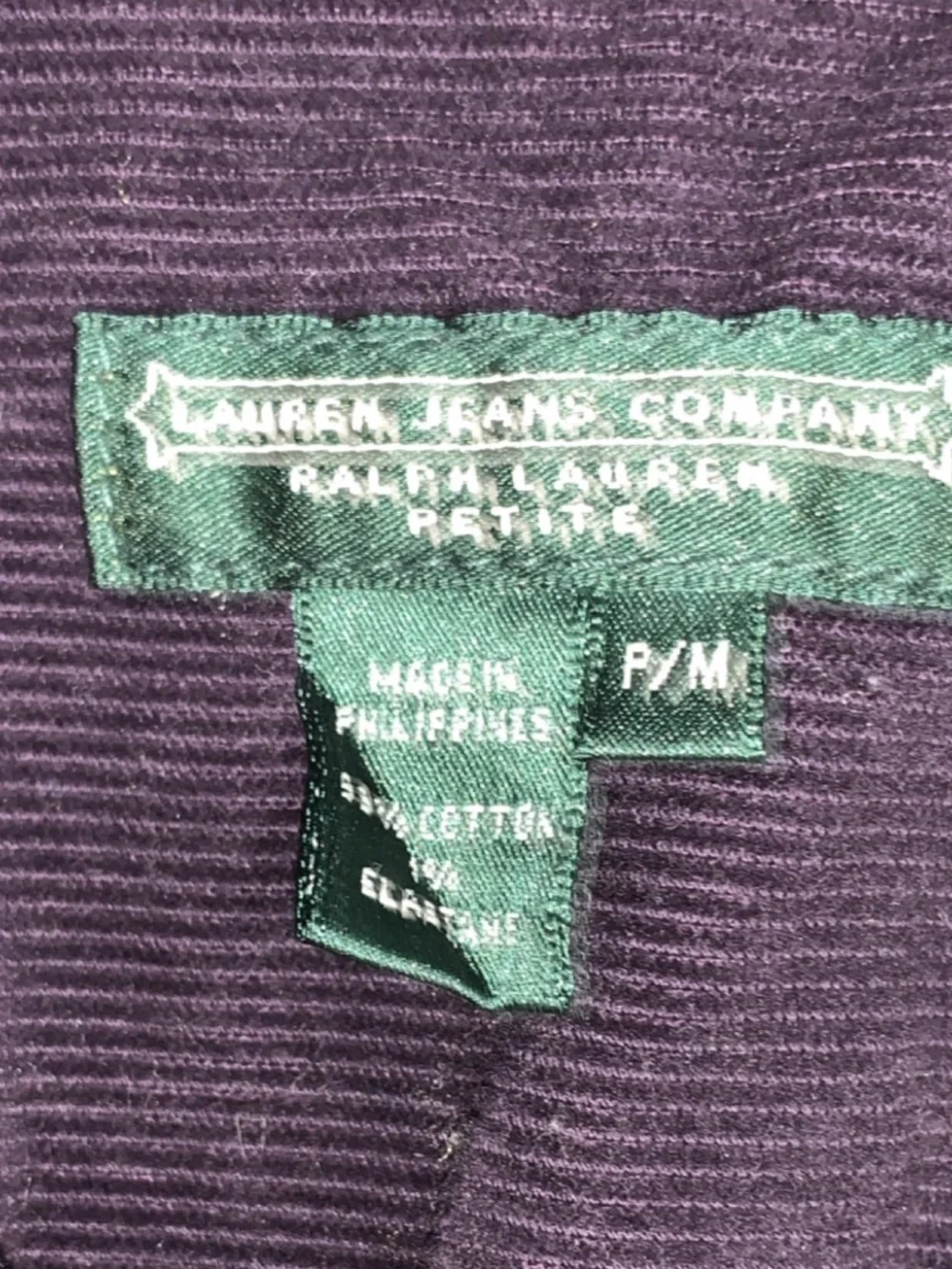Y2K Ralph Lauren Purple Corduroy Jacket P/M Petite Collared Button Pocket SKU026 - Picture 4 of 10